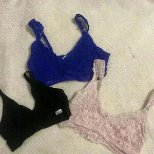 3 Bralettes Size Medium all have adjustable straps by Jockey & No Boundaries